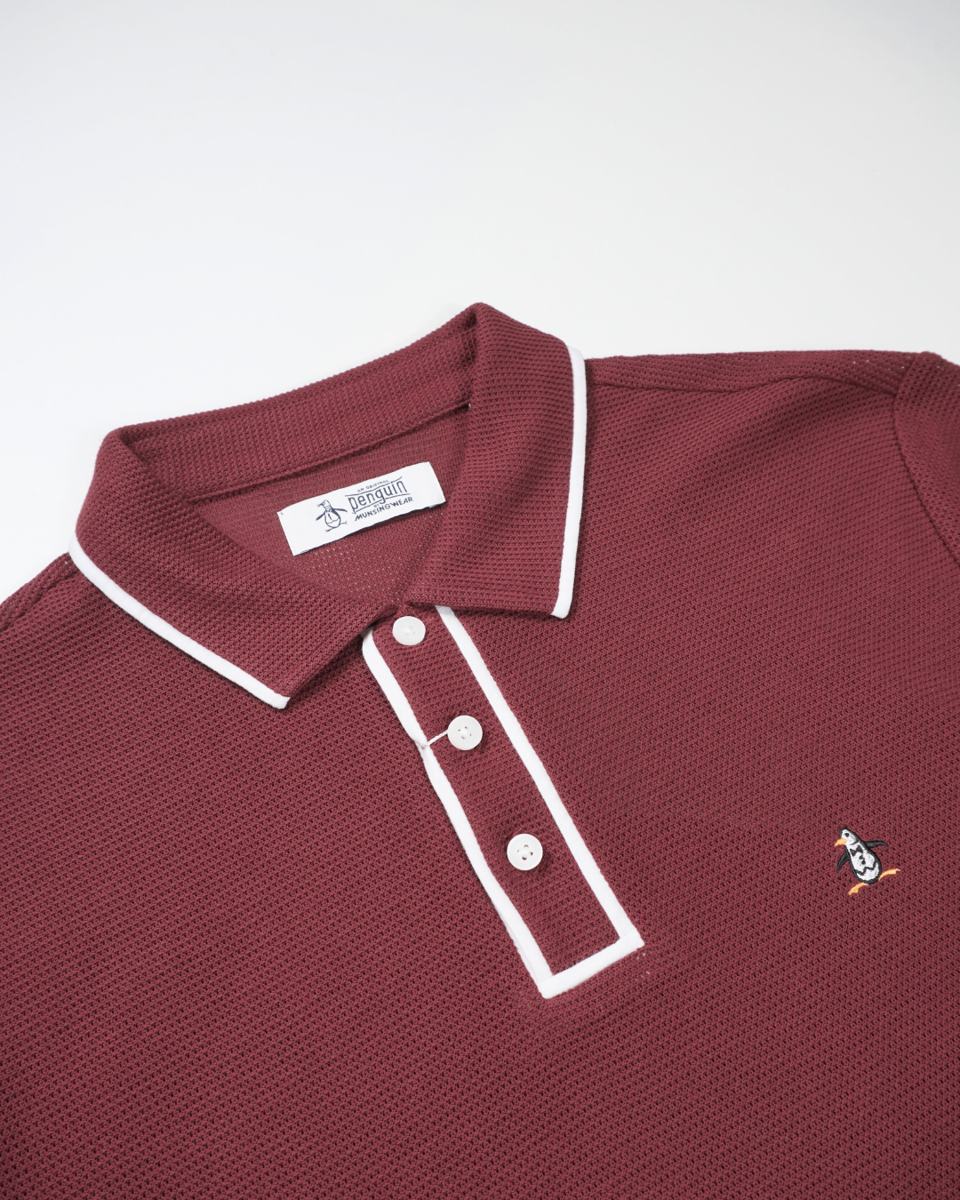 Icons Bentley Mesh Polo Shirt In Cabernet