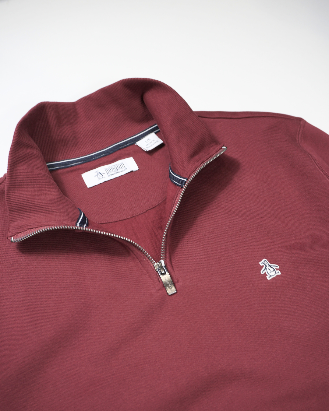 Sticker Pete Quarter Zip Sweatshirt in Cabernet
