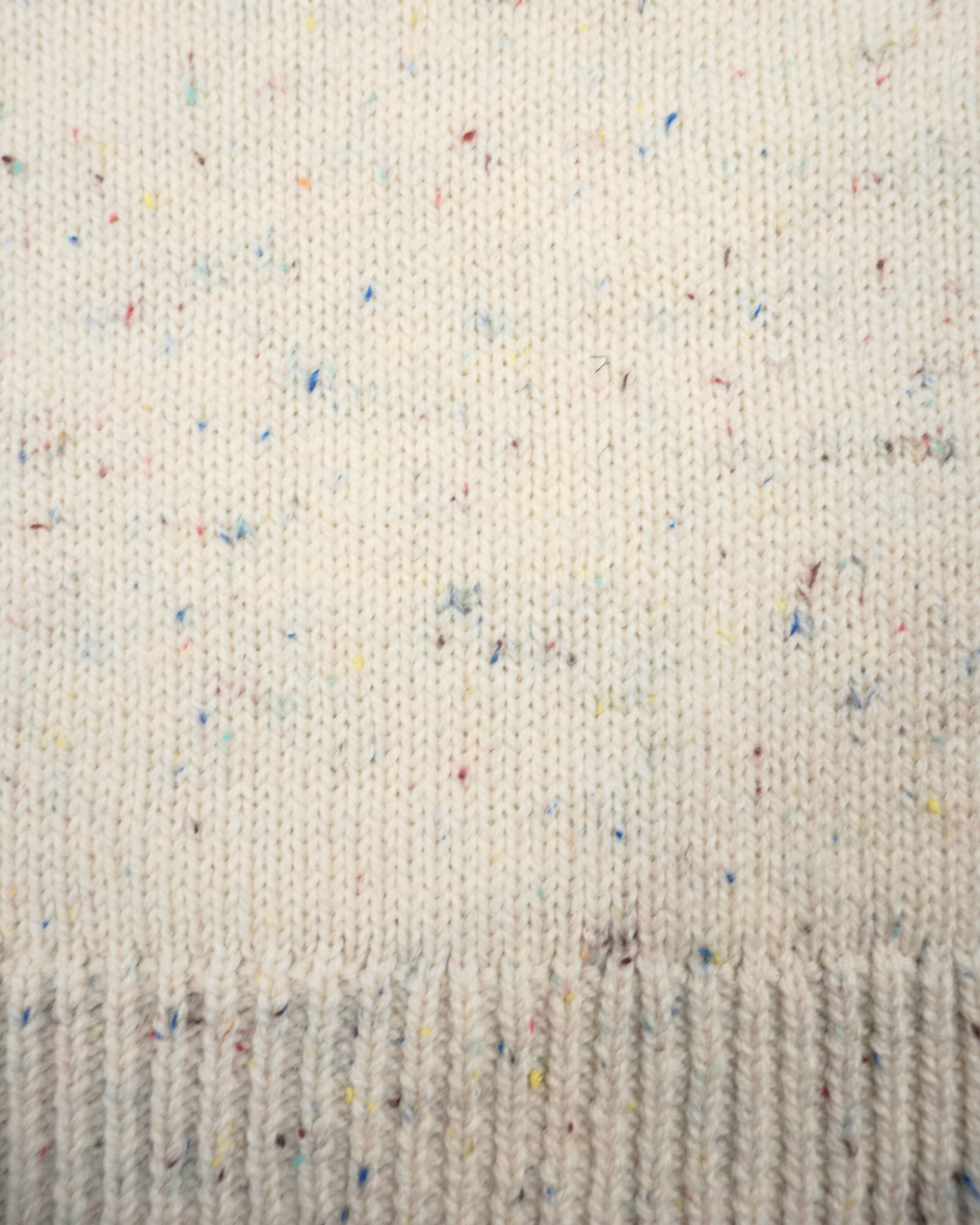 British Wool Raglan Chunky knit in Rainbow Nepp