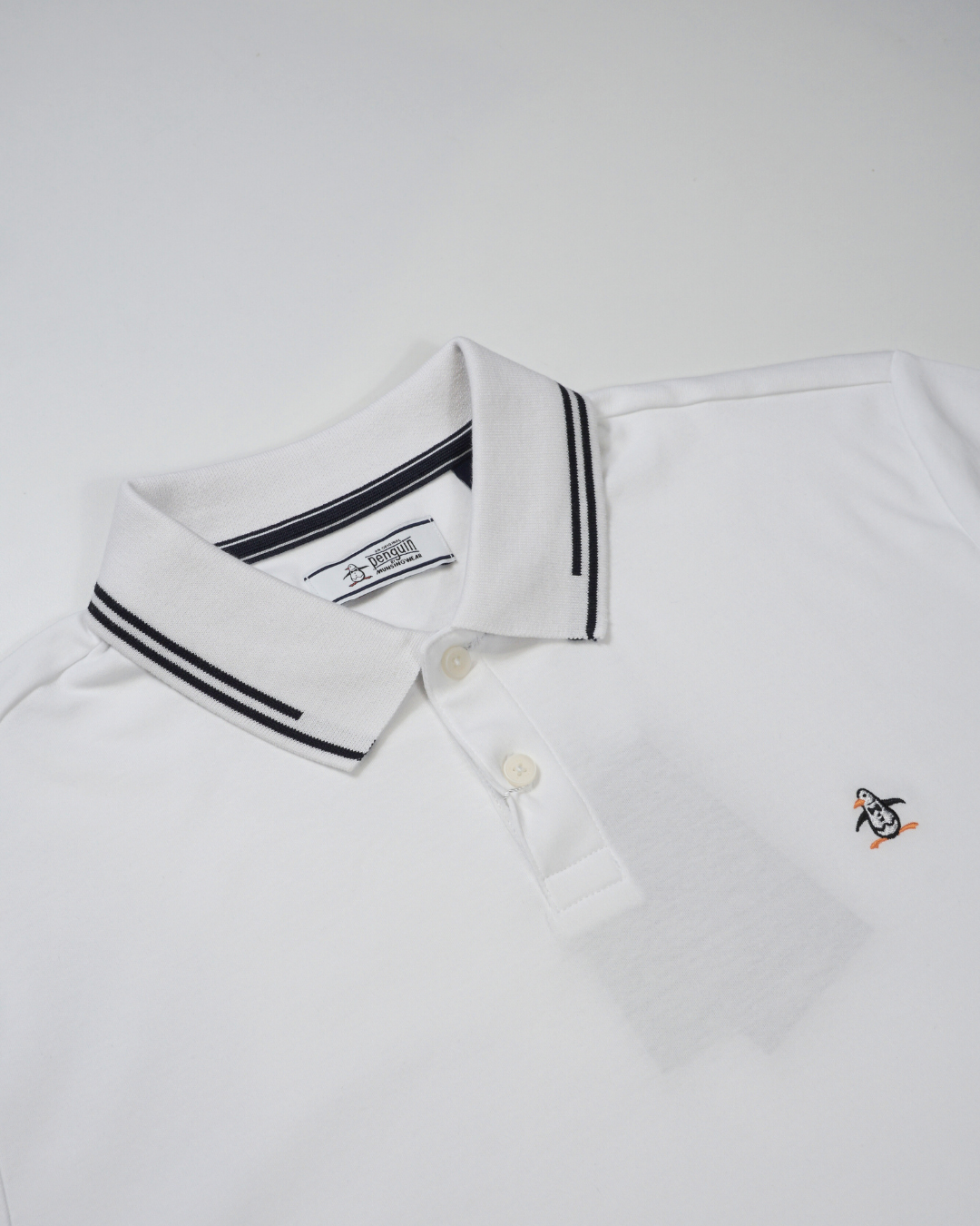 Icons Tipped Polo Shirt In Bright White