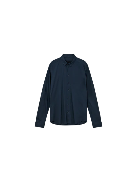 Mos Mosh Gallery Marco Jersey Stretch Shirt Navy