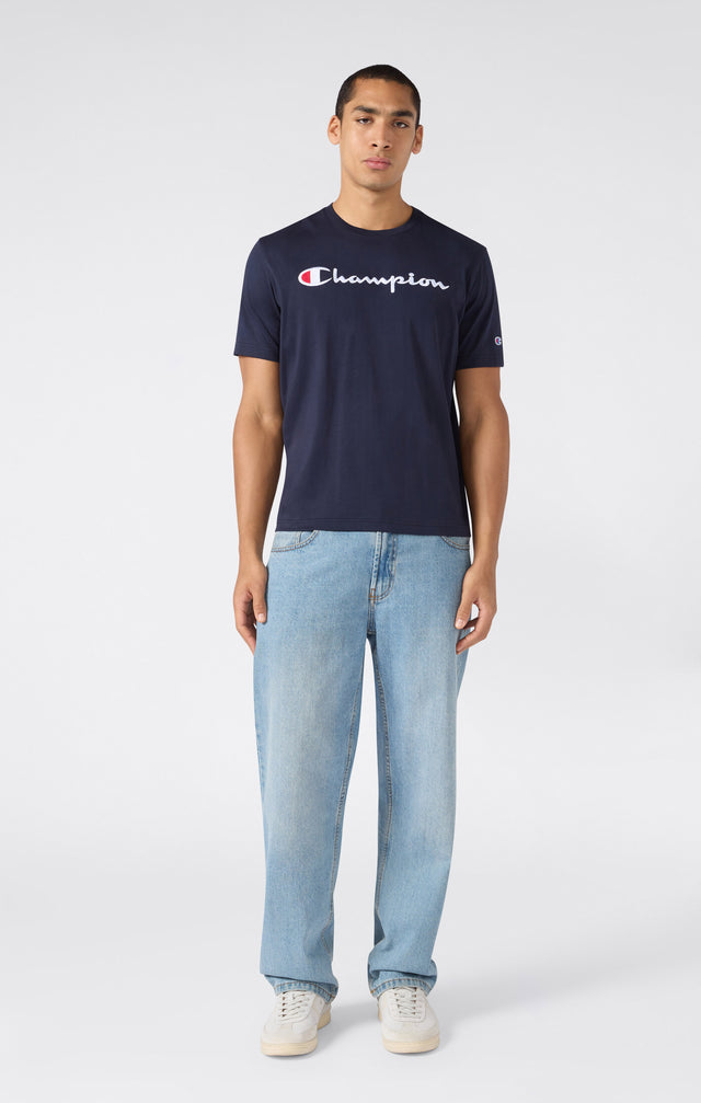Crewneck T-shirt Logo Navy