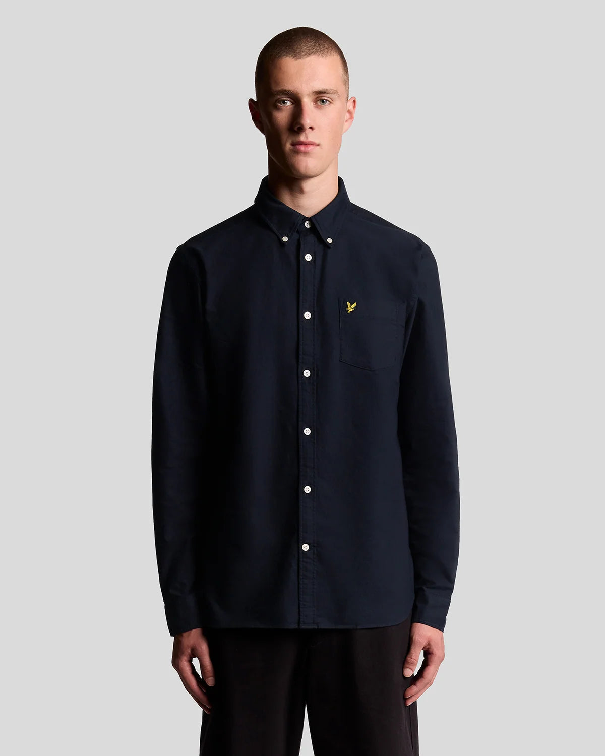 Cotton Button Down Oxford Shirt Navy