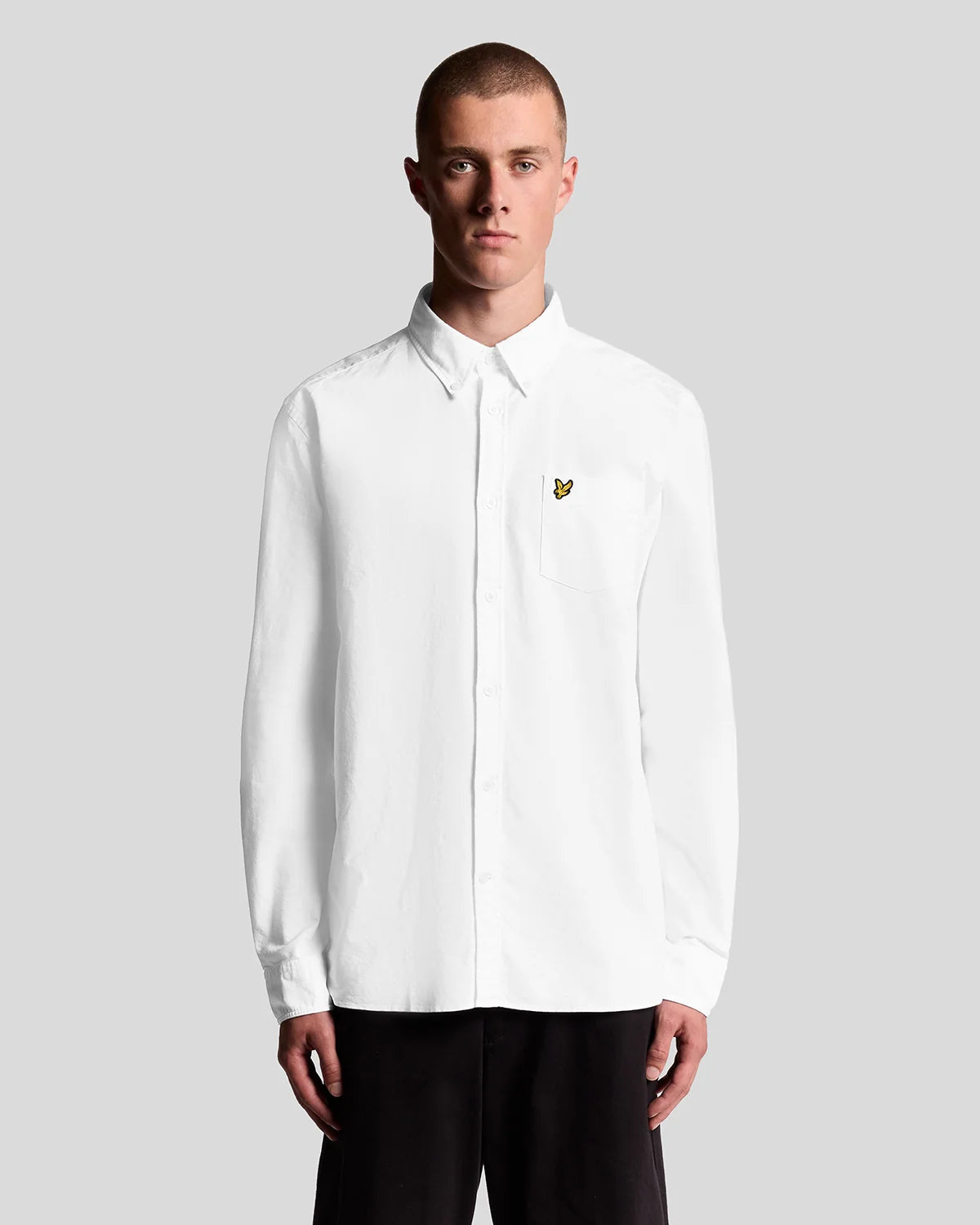 Cotton Button Down Oxford Shirt White