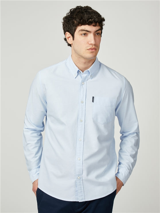 Organic Oxford Long Sleeve Shirt - Sky