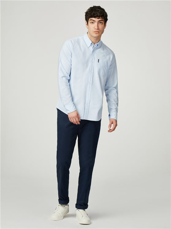 Organic Oxford Long Sleeve Shirt - Sky