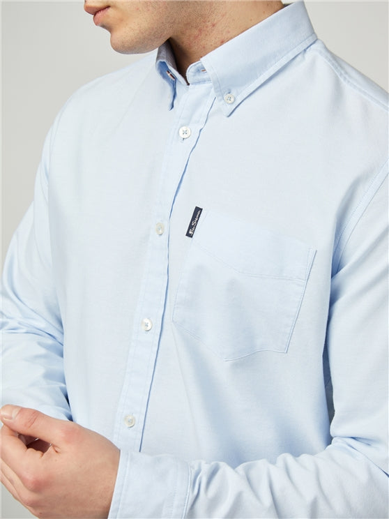 Organic Oxford Long Sleeve Shirt - Sky