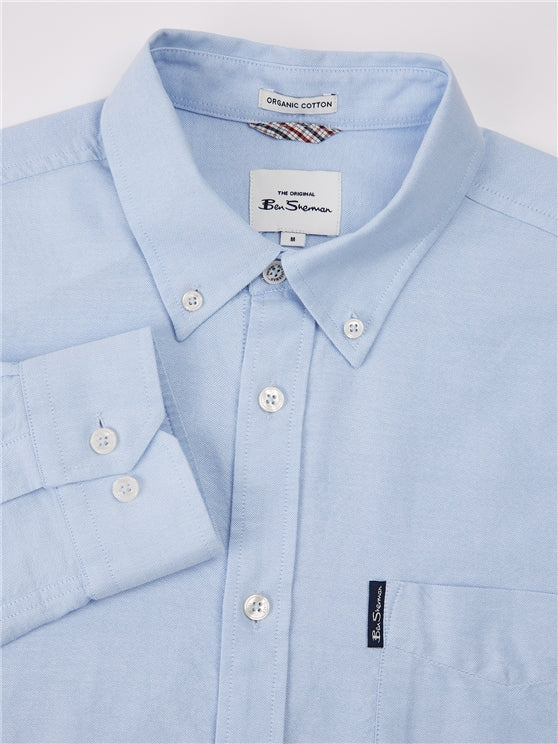 Organic Oxford Long Sleeve Shirt - Sky