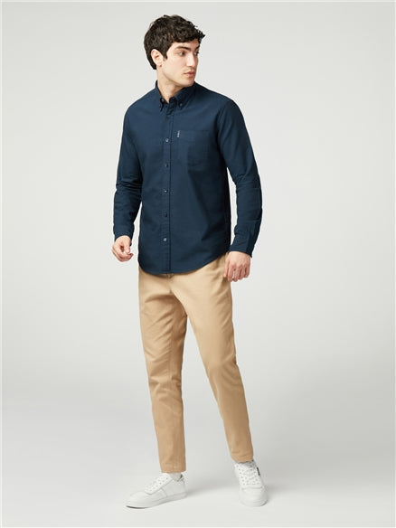 Long Sleeve Signature Oxford Shirt - Dark navy