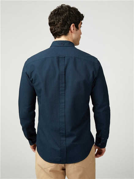 Long Sleeve Signature Oxford Shirt - Dark navy