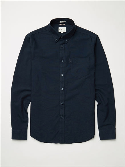 Long Sleeve Signature Oxford Shirt - Dark navy