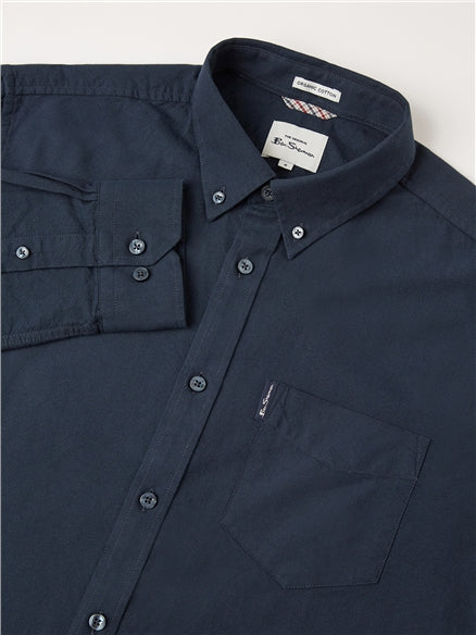 Long Sleeve Signature Oxford Shirt - Dark navy