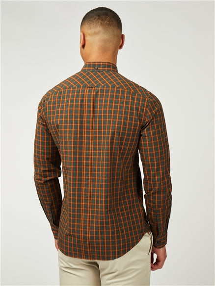 Long Sleeve Signature House Check Shirt - Orange