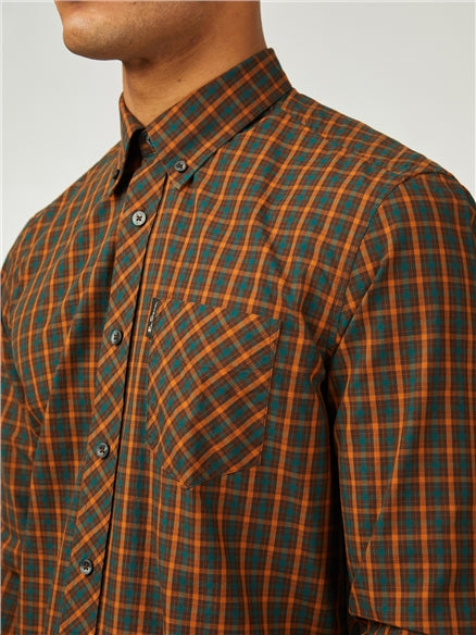 Long Sleeve Signature House Check Shirt - Orange