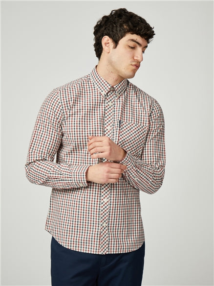 Long Sleeve Signature House Check Shirt - Red