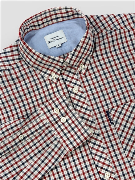 Long Sleeve Signature House Check Shirt - Red