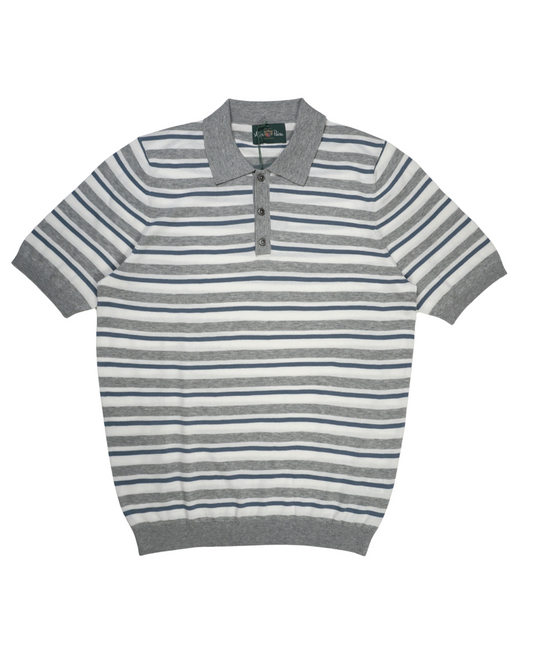 Burning 3 Button Polo in 3 Colour Stripe