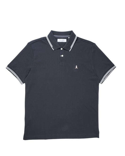 Icons Tipped Polo Shirt In Dark Sapphire