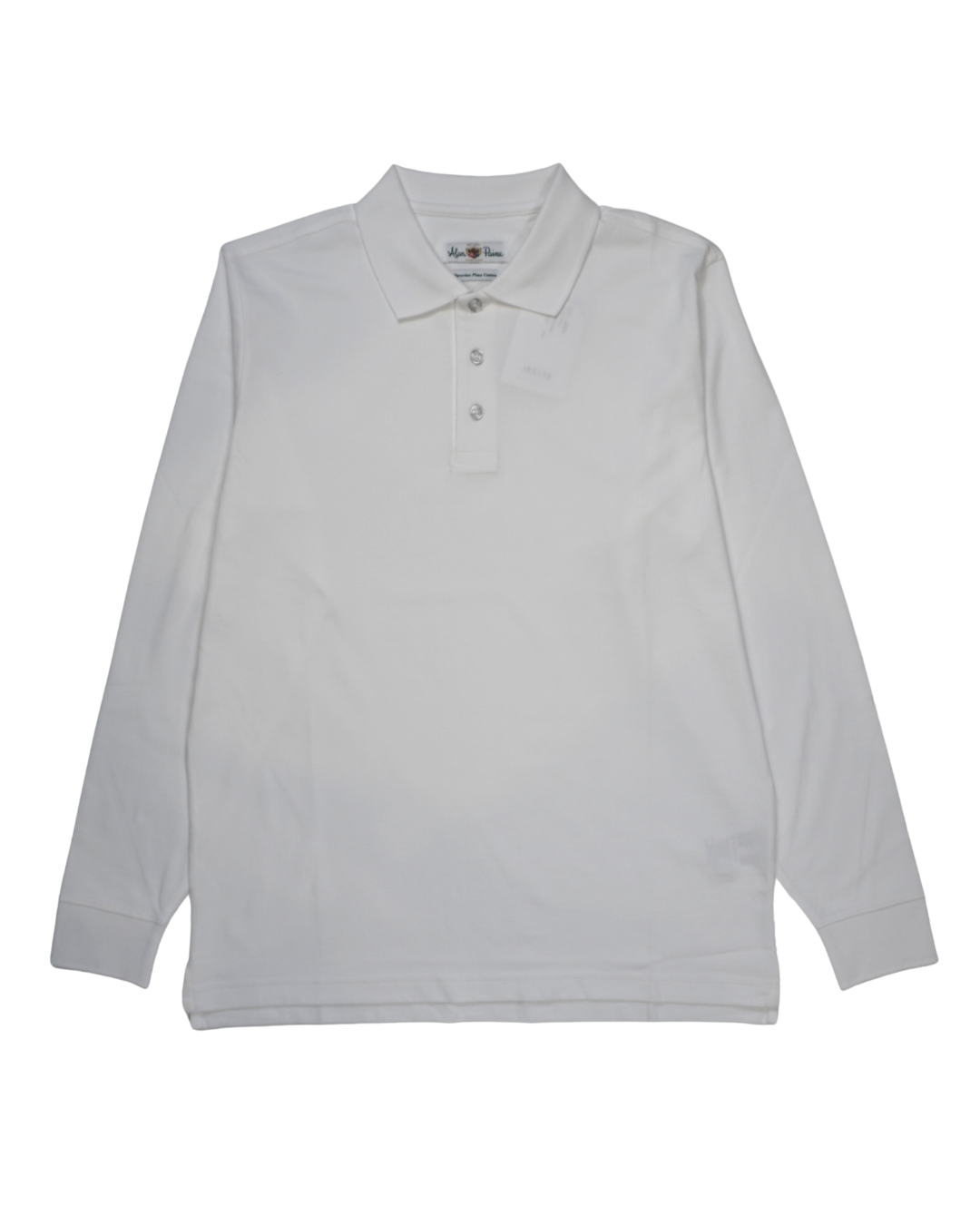 Reed Long Sleeve Polo In White
