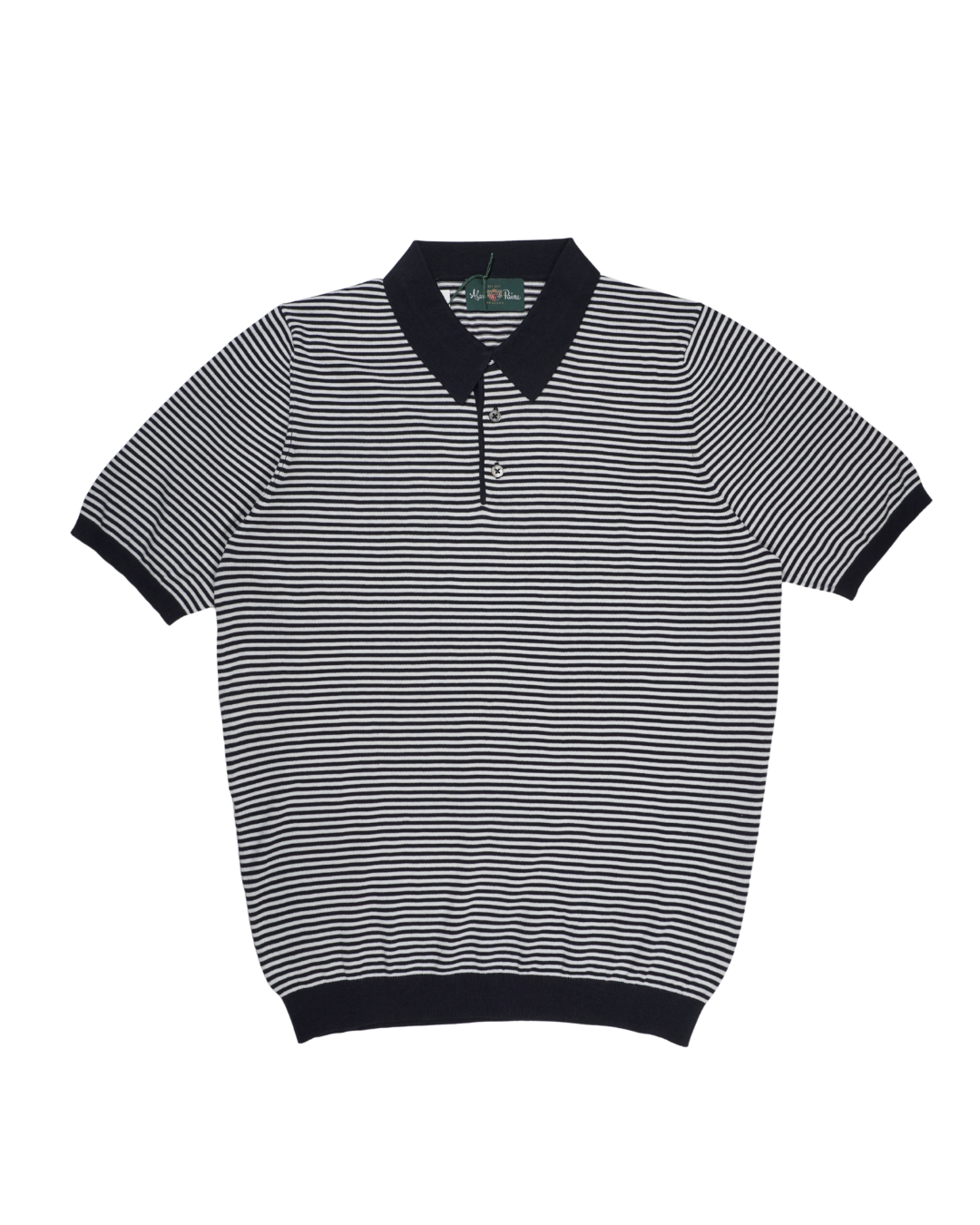 Clarendon 3 Button Polo in 2 Colour Stripe