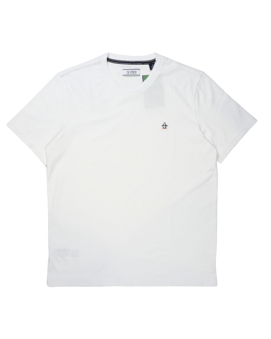 Icons Organic Cotton Jersey TV Pete T-Shirt In Bright White