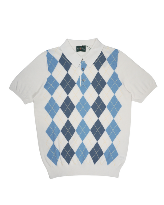 Fairfield S/S Argyle Front 3 Button Polo