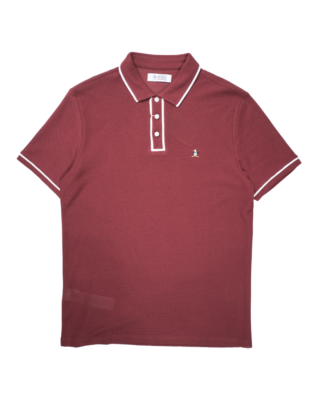 Icons Bentley Mesh Polo Shirt In Cabernet