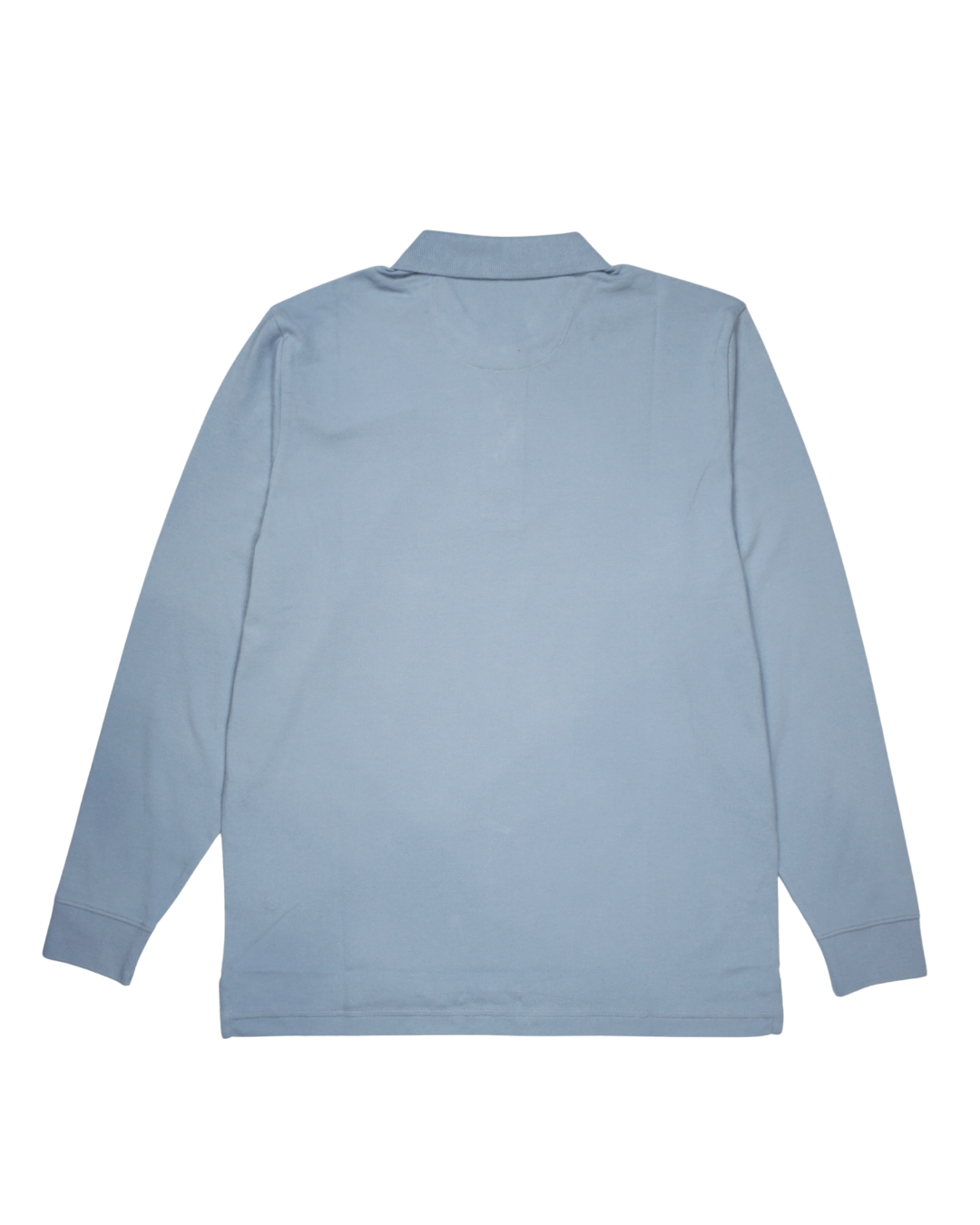 Reed Long Sleeve Polo In Light Blue.