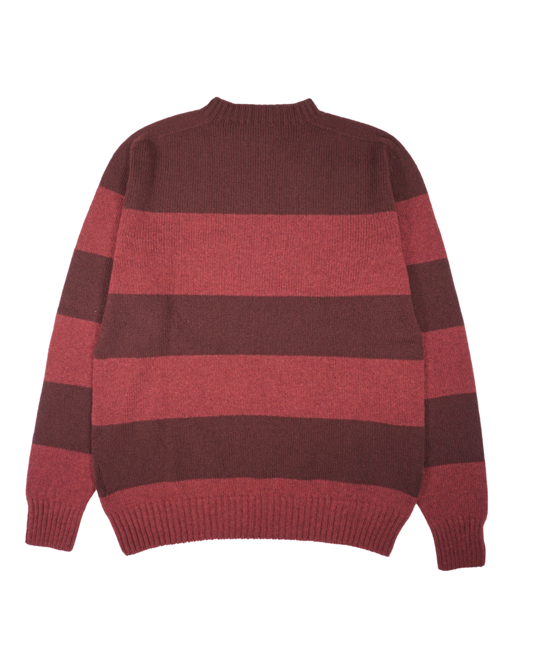 Seamless Crew in Block Stripe Port