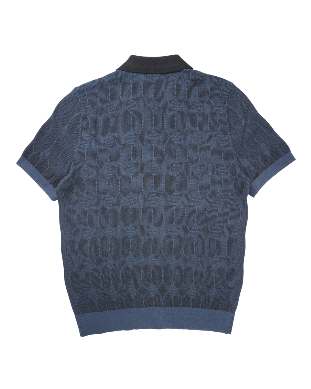 Icons Jacquard Quarter Zip Sweater Polo In Sargasso Sea