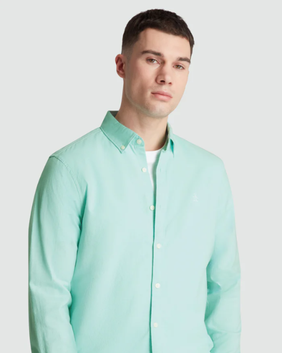 Ecovero Oxford Stretch Shirt In Blue Tint