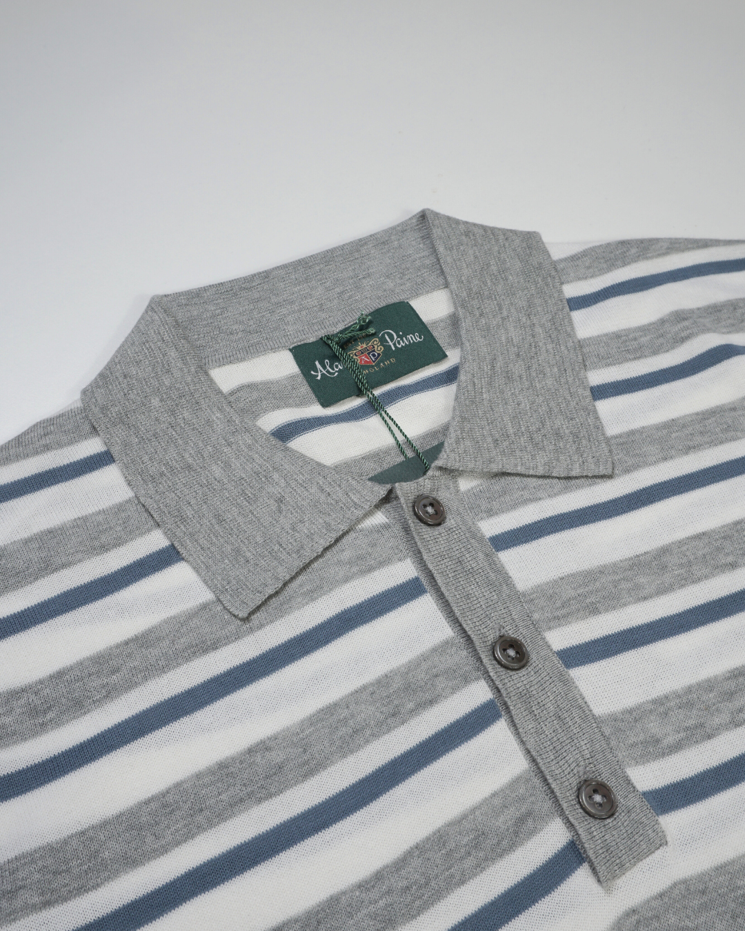 Burning 3 Button Polo in 3 Colour Stripe