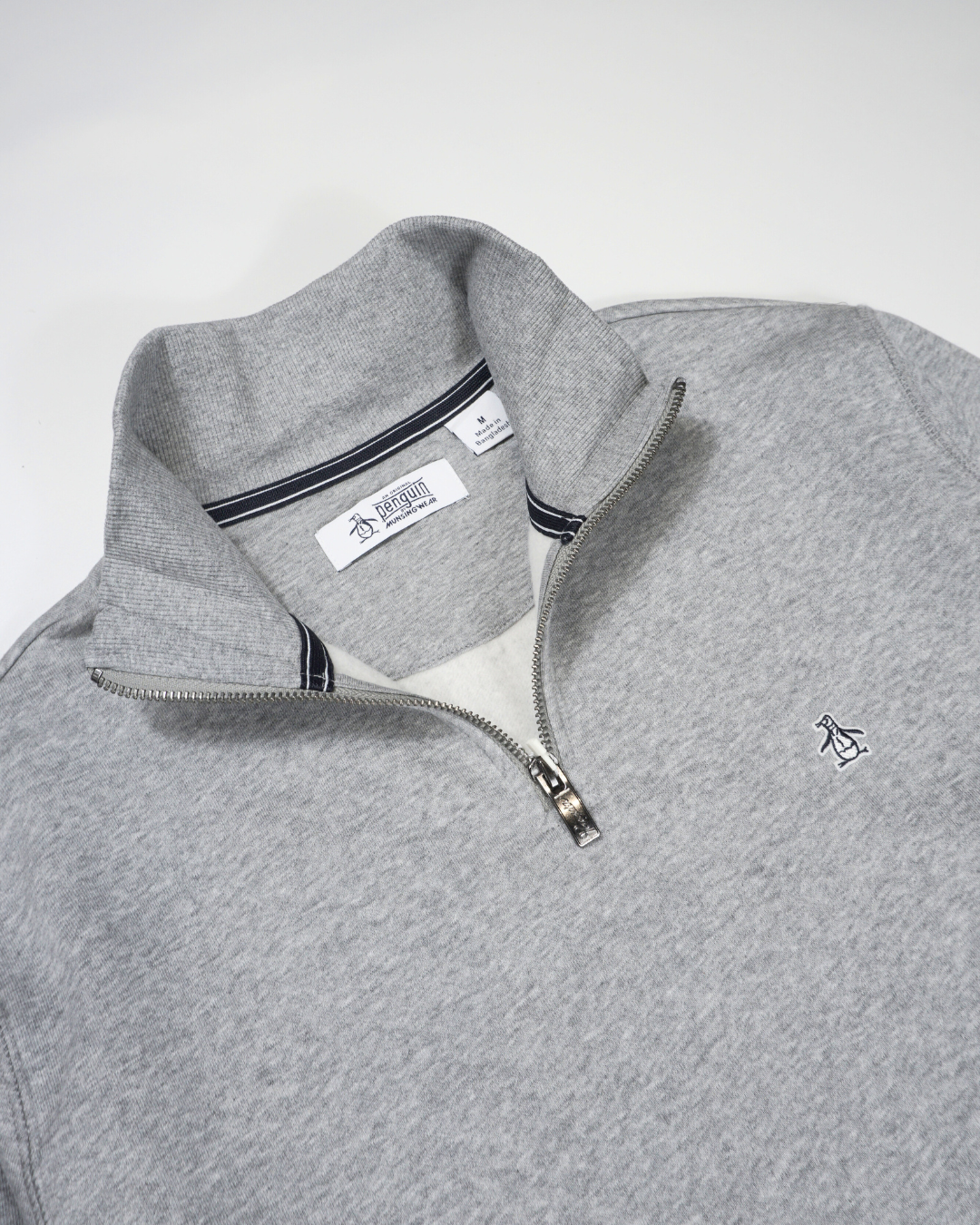 Sticker Pete Quarter Zip Sweatshirt in Rain Heather