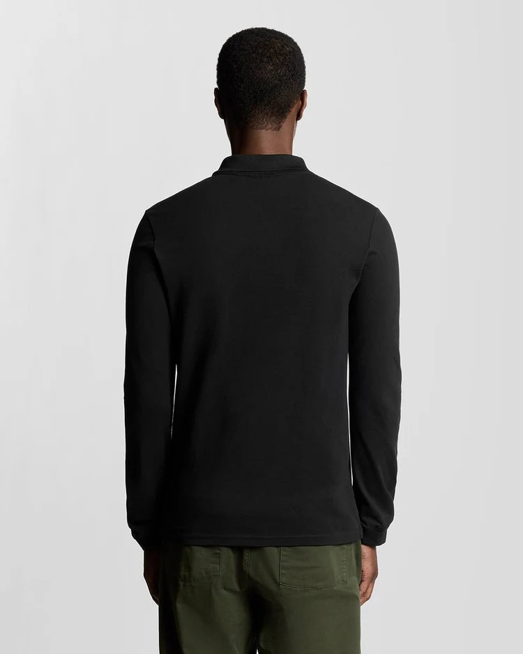 Long Sleeve Polo Shirt - Black