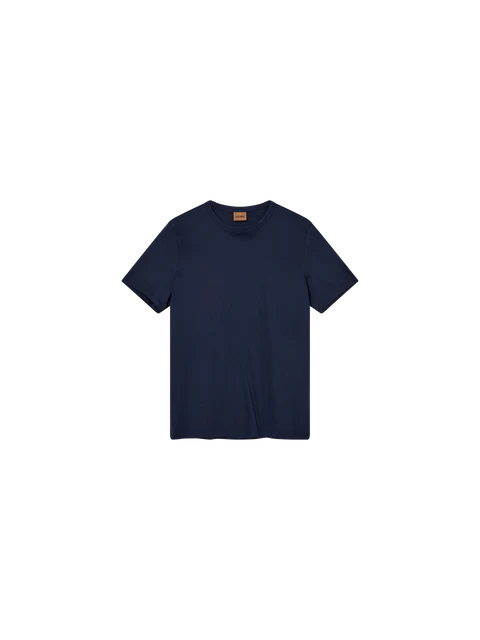 Mos Mosh Gallery Perry Crew Neck T-Shirt Navy