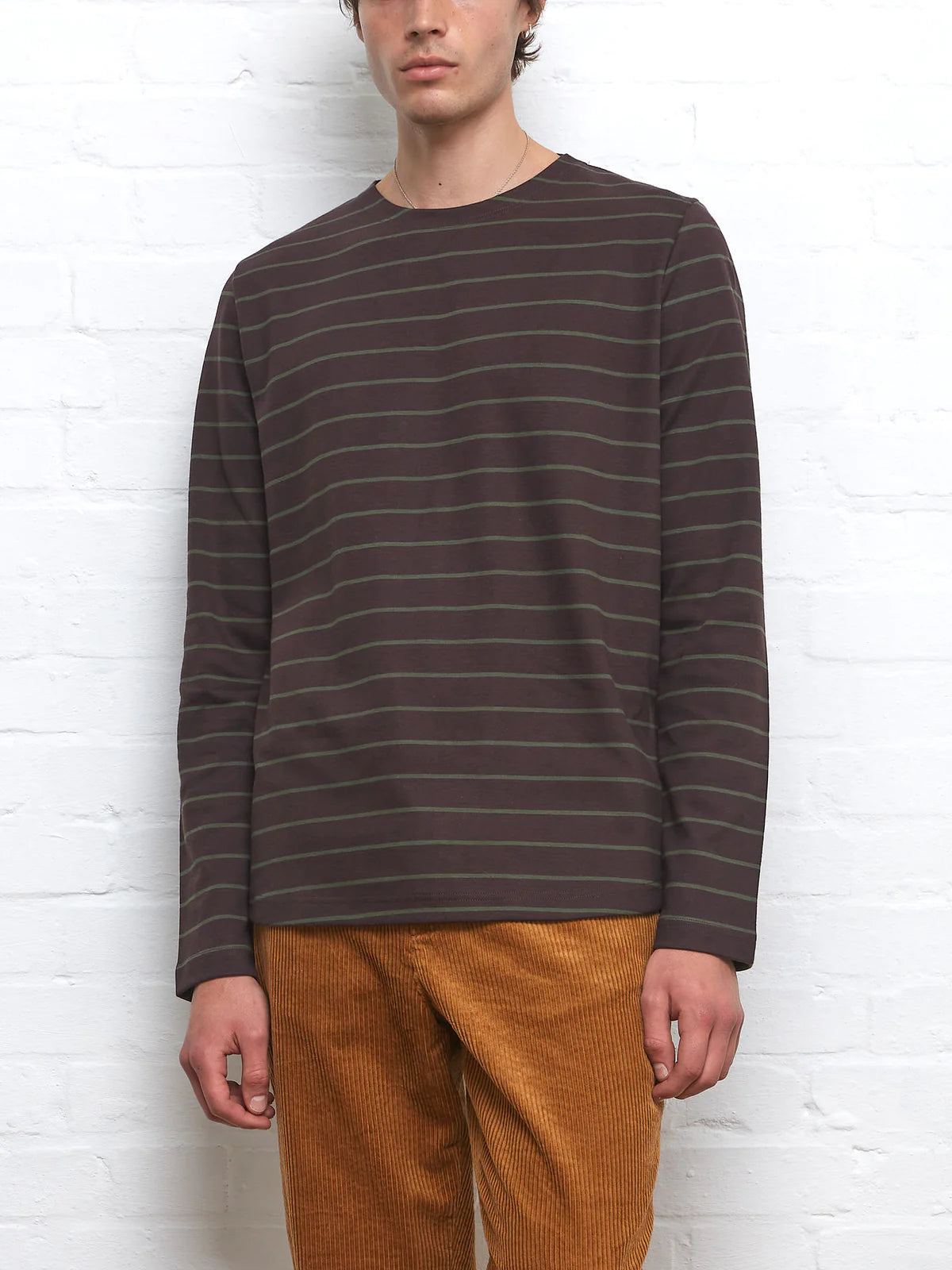Newport Long Sleeve T-Shirt Briar Chocolate Brown