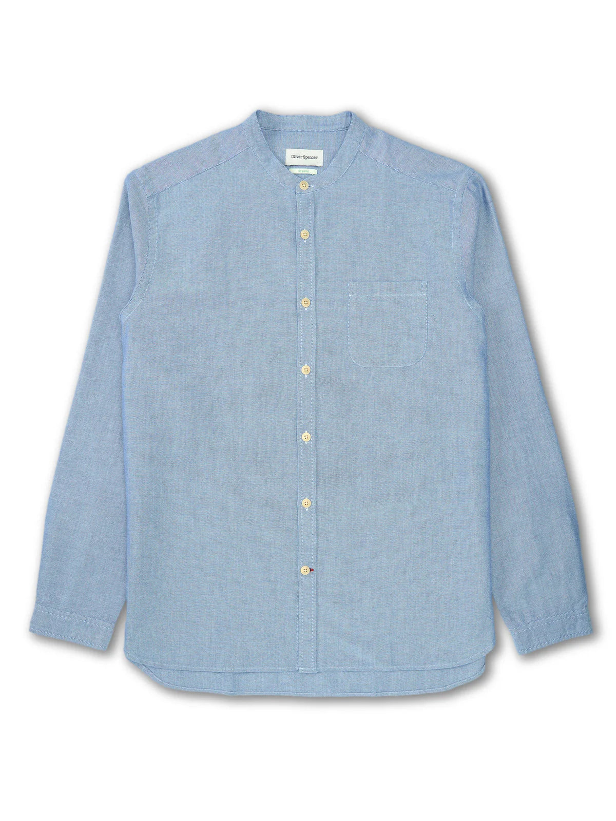 Grandad Shirt Brecon - Blue