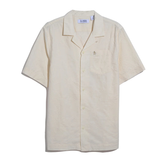 Floral Embroidered Short Sleeve Shirt - Birch