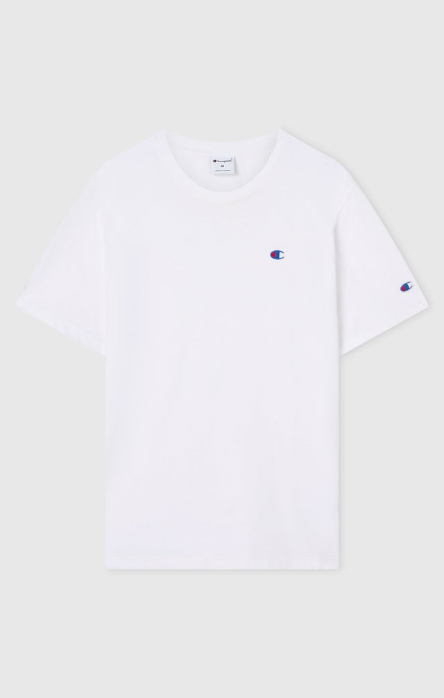Crewneck T-shirt C Logo White