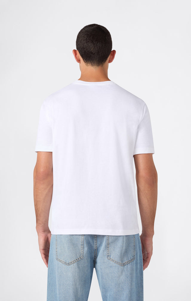 Crewneck T-shirt C Logo White