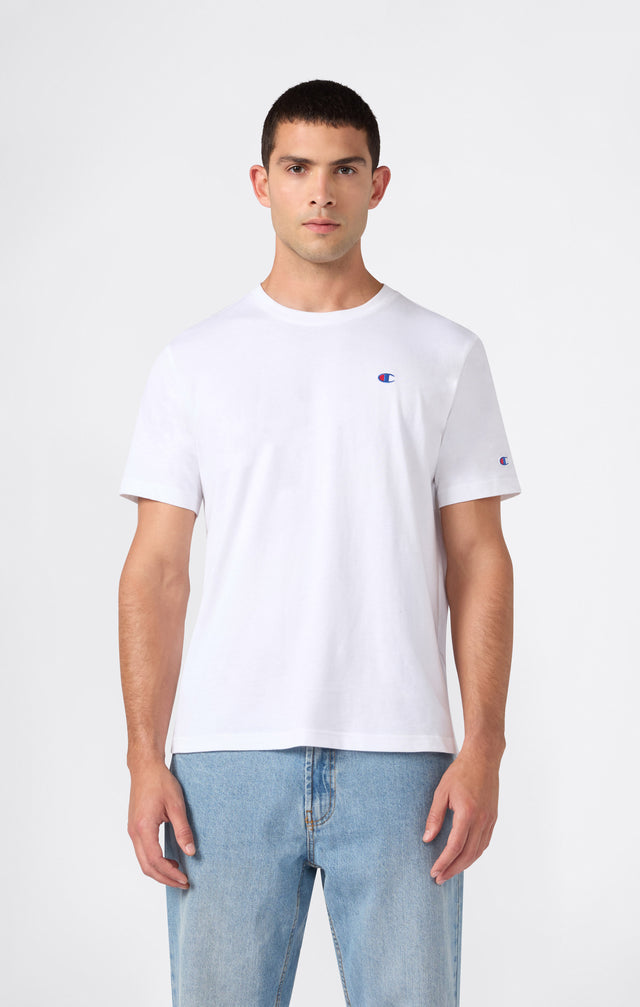 Crewneck T-shirt C Logo White