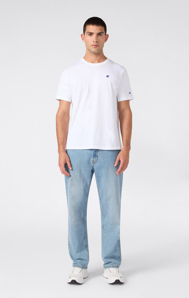 Crewneck T-shirt C Logo White
