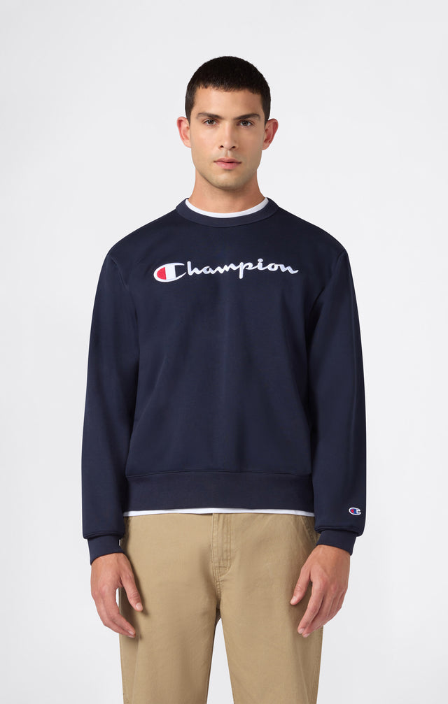 Crewneck Sweatshirt Logo Navy
