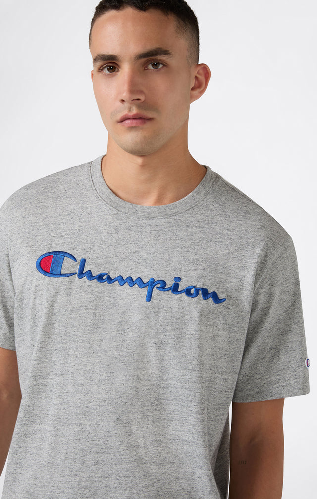 Crewneck T-shirt Logo Light Grey
