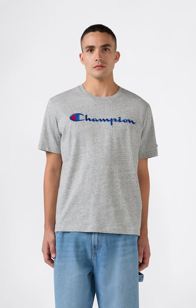 Crewneck T-shirt Logo Light Grey