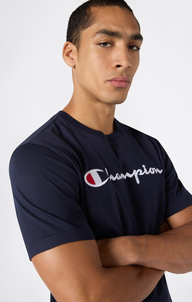 Crewneck T-shirt Logo Navy