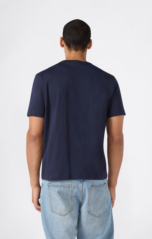 Crewneck T-shirt Logo Navy