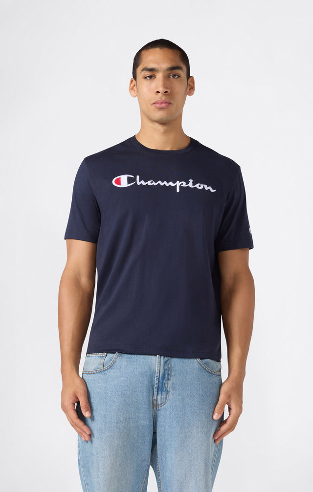 Crewneck T-shirt Logo Navy