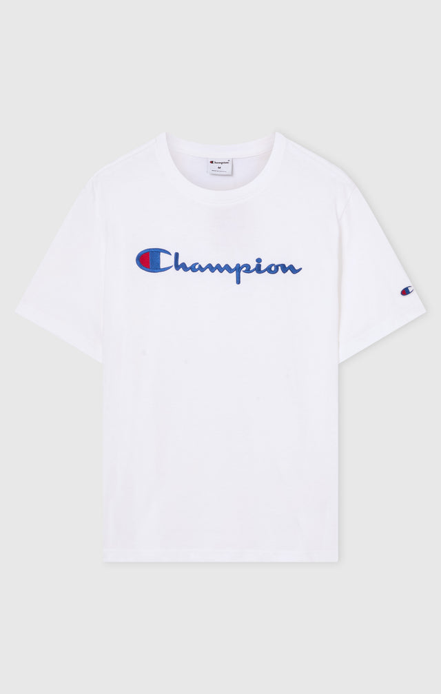 Crewneck T-shirt Logo White
