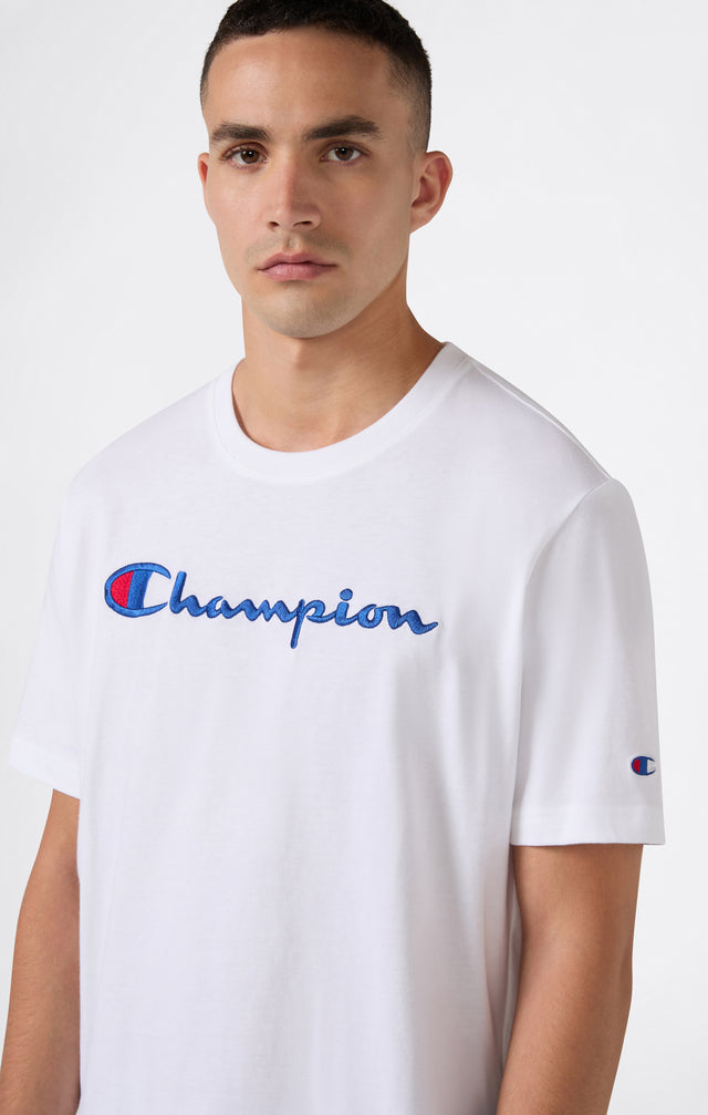 Crewneck T-shirt Logo White